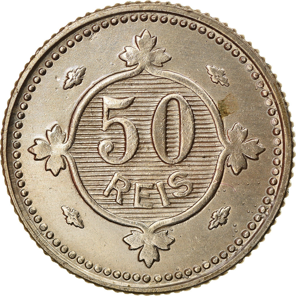 Coin, Portugal, Carlos I, 50 Reis, 1900, MS(60-62), Copper-nickel, KM:545