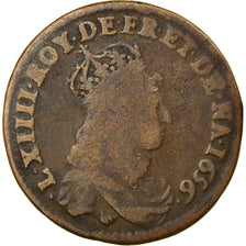 Coin, France, Louis XIV, Liard de France au buste juvénile, deuxième type
