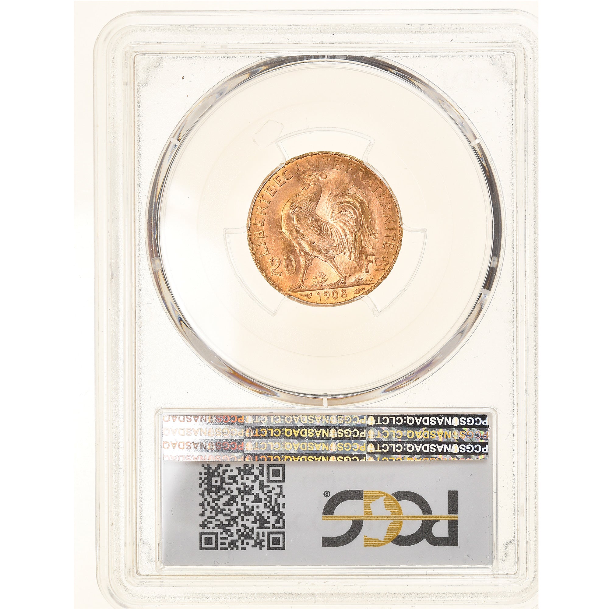Coin, France, Marianne, 20 Francs, 1908, PCGS, MS66, MS(65-70), Gold, KM:857