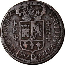 Coin, Spain, Philip V, 2 Maravedis, 1720, Barcelona, VF(30-35), Copper, KM:302.1