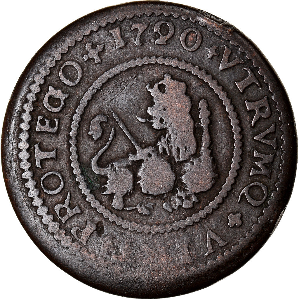 Coin, Spain, Philip V, 2 Maravedis, 1720, Barcelona, VF(30-35), Copper, KM:302.1