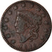 Coin, United States, Coronet Cent, Cent, 1819, U.S. Mint, Philadelphia