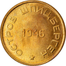 Coin, SPITZBERGEN, 15 Kopeks, 1946, Rare, AU(55-58), Aluminum-Bronze, KM:Tn2