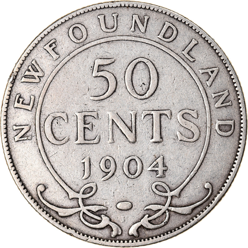 Coin, NEWFOUNDLAND, 50 Cents, 1904, Ottawa, VF(20-25), Silver, KM:11