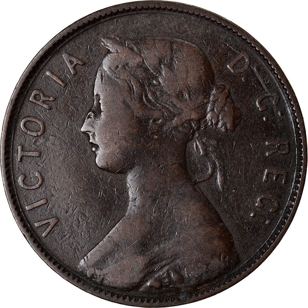 Coin, NEWFOUNDLAND, Large Cent, 1880, Royal Canadian Mint, VF(30-35), Bronze