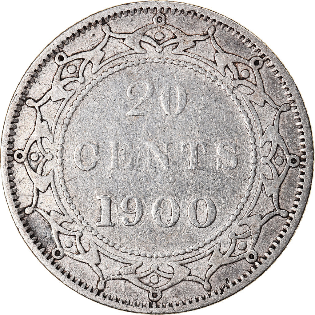 Coin, NEWFOUNDLAND, 20 Cents, 1900, Royal Canadian Mint, VF(20-25), Silver, KM:4