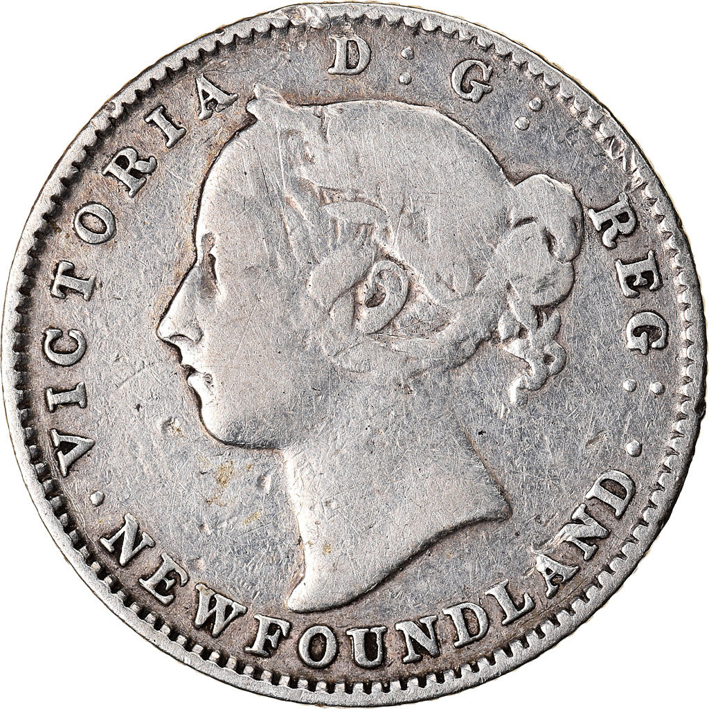 Coin, NEWFOUNDLAND, 10 Cents, 1896, Royal Canadian Mint, VF(30-35), Silver, KM:3