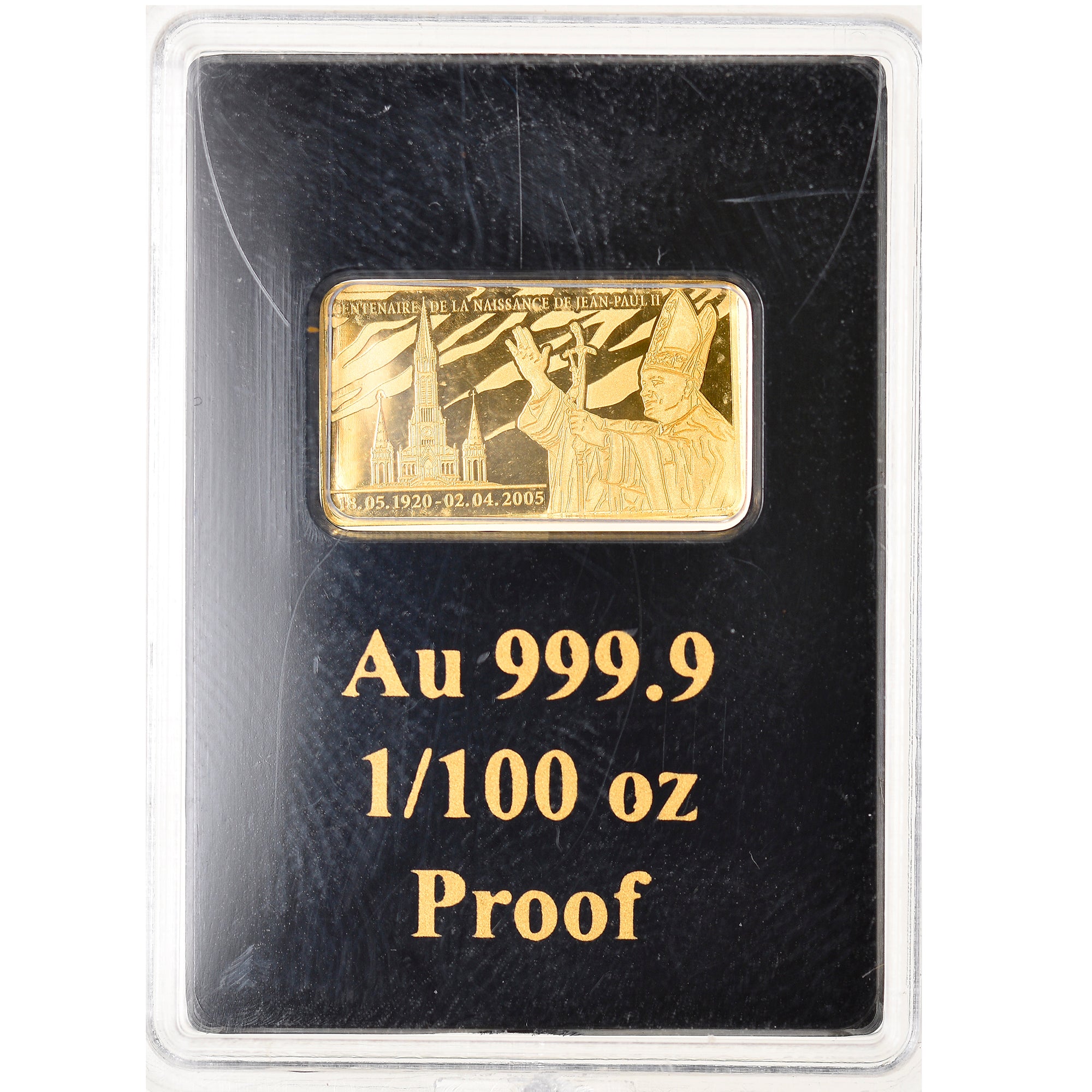 France, 1/100 Oz, Centenaire de la naissance de Jean-Paul II, 2020, MS(65-70)