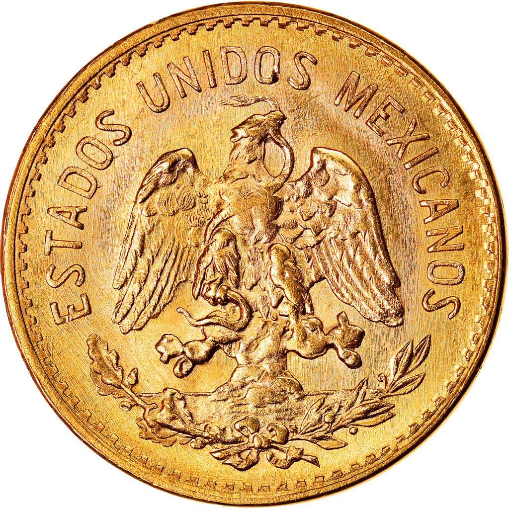 Coin, Mexico, 5 Pesos, 1955, Mexico City, AU(55-58), Gold, KM:464