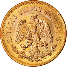 Coin, Mexico, 5 Pesos, 1955, Mexico City, AU(55-58), Gold, KM:464