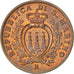 SAN MARINO, 10 Centesimi, 1938, Rome, KM #13, MS(63), Bronze, 22.5, 5.40