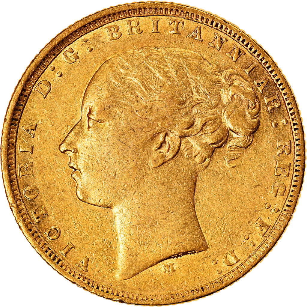 Monnaie, Australie, Victoria, Sovereign, 1875, Melbourne, TTB, Or, KM:7