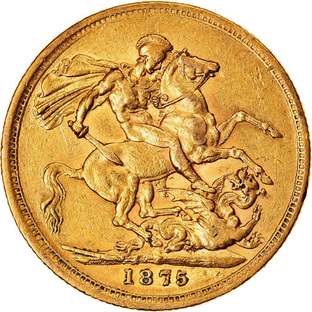 Monnaie, Australie, Victoria, Sovereign, 1875, Melbourne, TTB, Or, KM:7