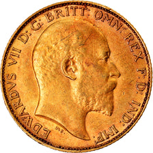 Coin, Great Britain, Edward VII, 1/2 Sovereign, 1902, EF(40-45), Gold, KM:804