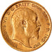 Coin, Great Britain, Edward VII, 1/2 Sovereign, 1907, EF(40-45), Gold, KM:804