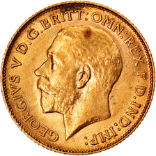 Moneta, Sudafrica, George V, 1/2 Sovereign, 1925, Pretoria, BB+, Oro, KM:20