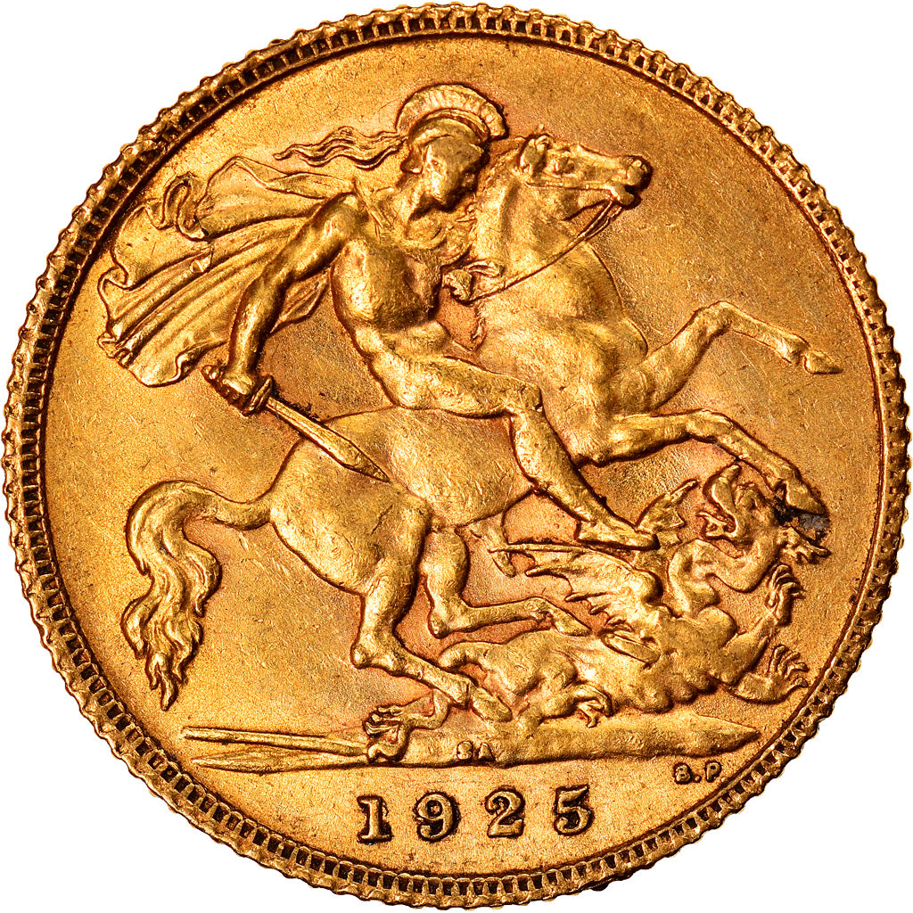 Munten, Zuid Afrika, George V, 1/2 Sovereign, 1925, Pretoria, ZF+, Goud, KM:20