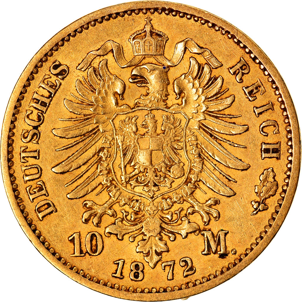 Monnaie, Etats allemands, PRUSSIA, Wilhelm I, 10 Mark, 1872, Berlin, TTB, Or