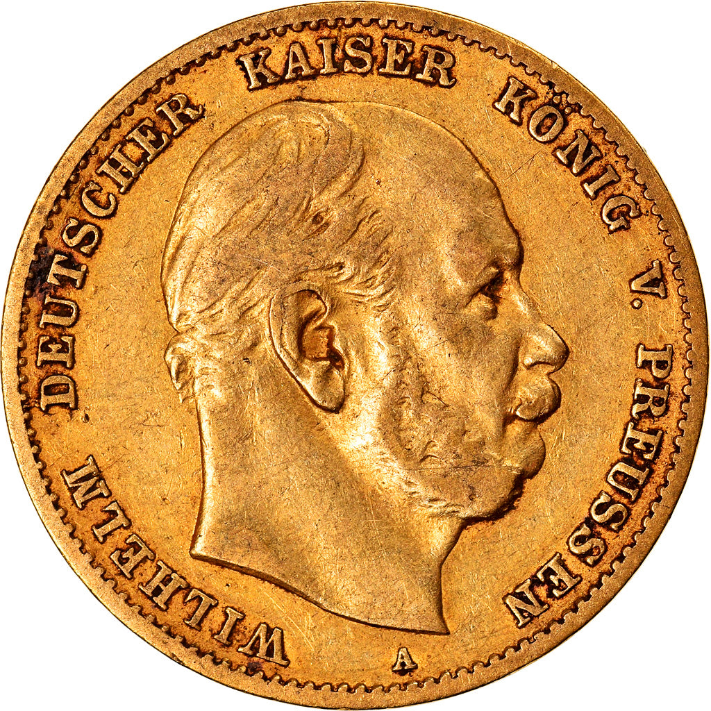 Coin, German States, PRUSSIA, Wilhelm I, 10 Mark, 1873, Berlin, EF(40-45), Gold