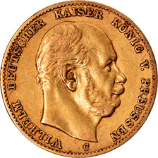 Munten, Duitse staten, PRUSSIA, Wilhelm I, 10 Mark, 1873, Cleves, ZF, Goud