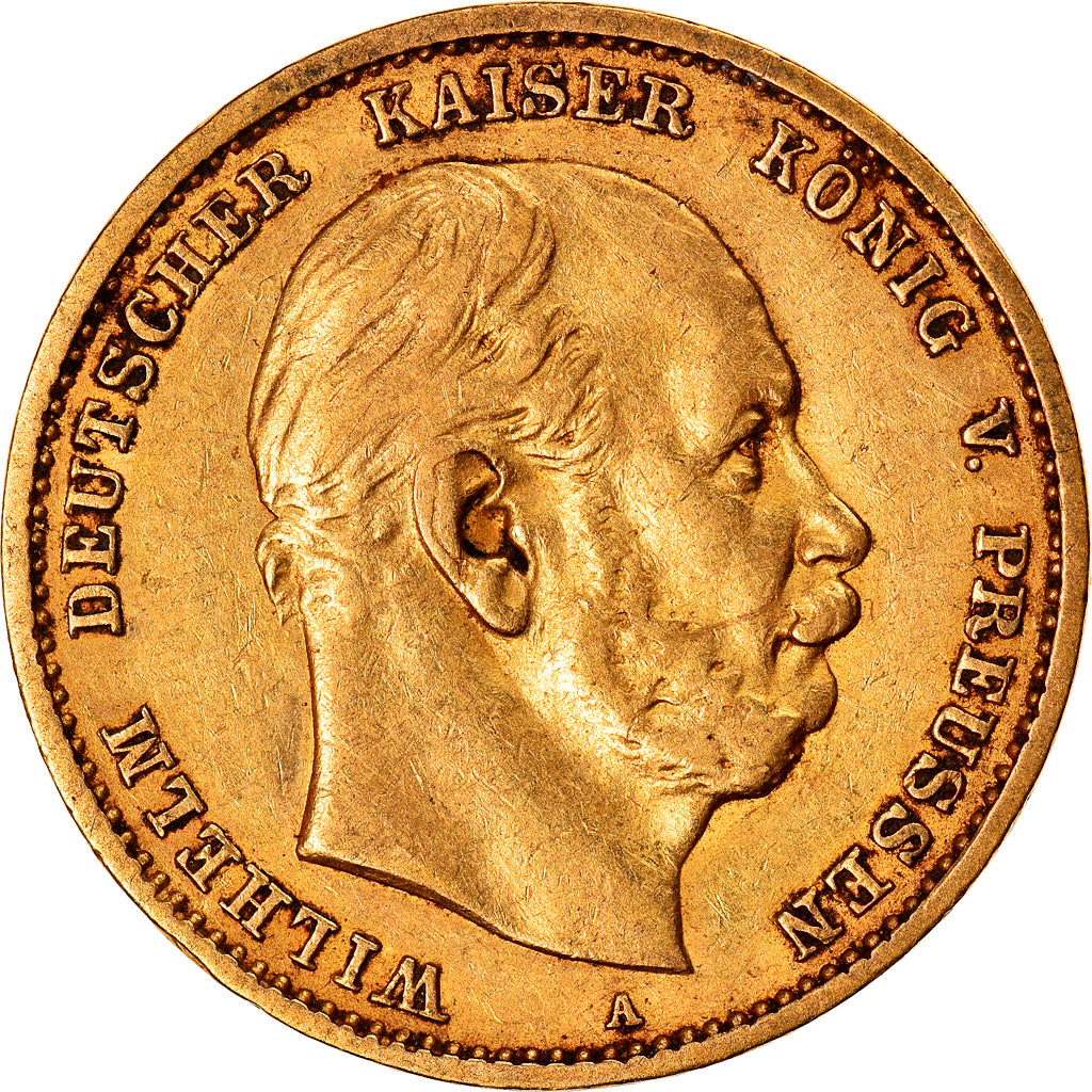 Monnaie, Etats allemands, PRUSSIA, Wilhelm I, 10 Mark, 1879, Berlin, TTB, Or
