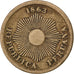 PERU, Centavo, 1863, KM #187.1, EF(40-45), Copper-Nickel, 4.46