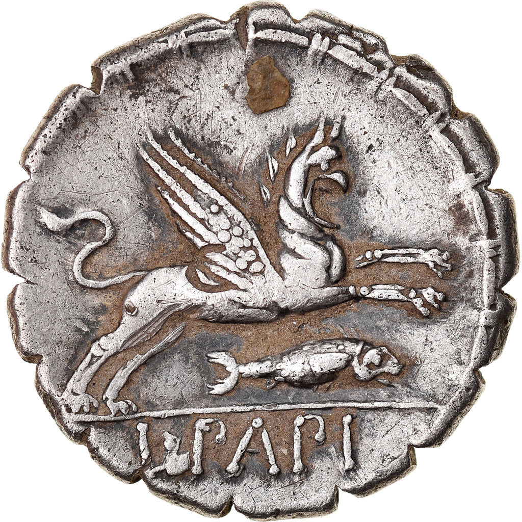 Coin, Papia, Denarius Serratus, 79 BC, Rome, Rare, EF(40-45), Silver
