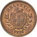 SWITZERLAND, Rappen, 1926, Bern, KM #3.2, MS(60-62), Bronze, 16, 1.48