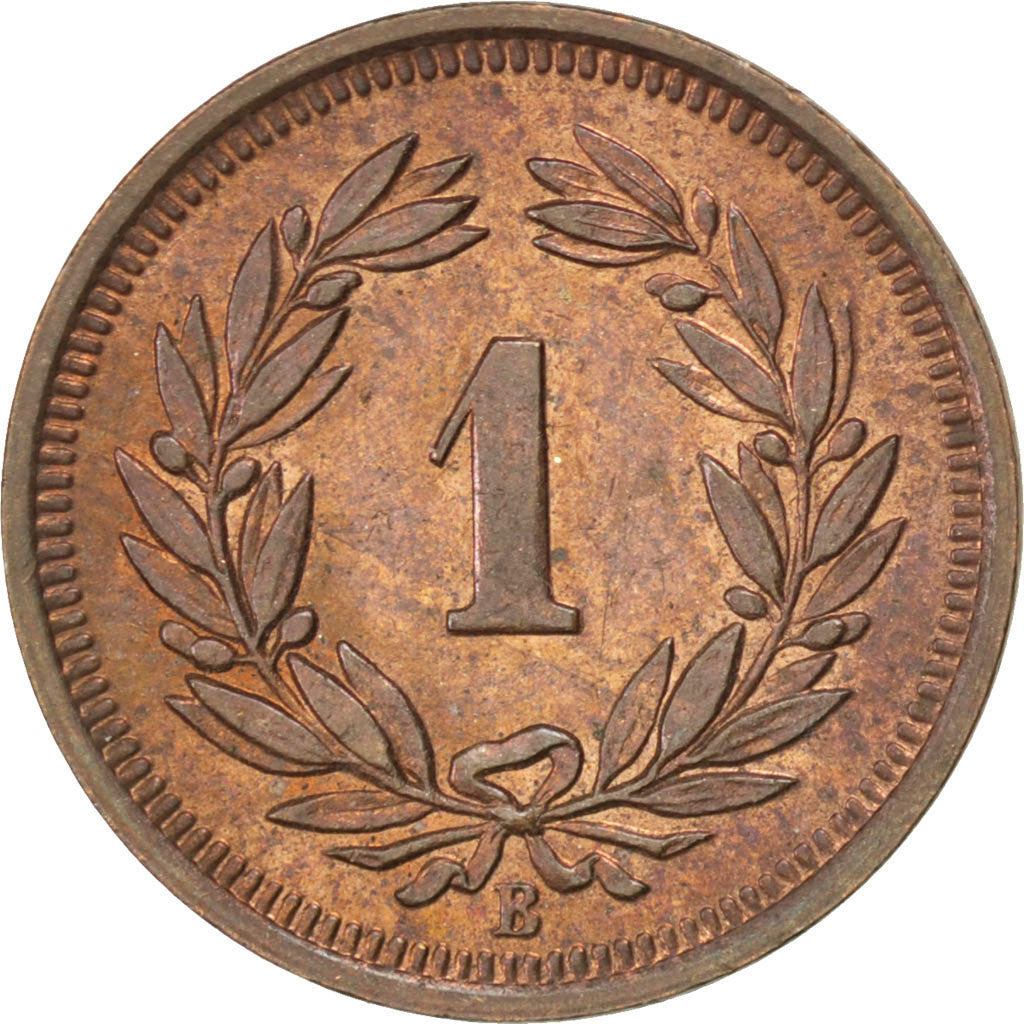 SWITZERLAND, Rappen, 1926, Bern, KM #3.2, MS(60-62), Bronze, 16, 1.48
