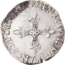 Münze, Frankreich, Henri III, 1/4 d'écu à la croix de face, 1587, Rennes, SS