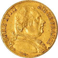 Monnaie, France, Louis XVIII, Louis XVIII, 20 Francs, 1815, Paris, TTB, Or