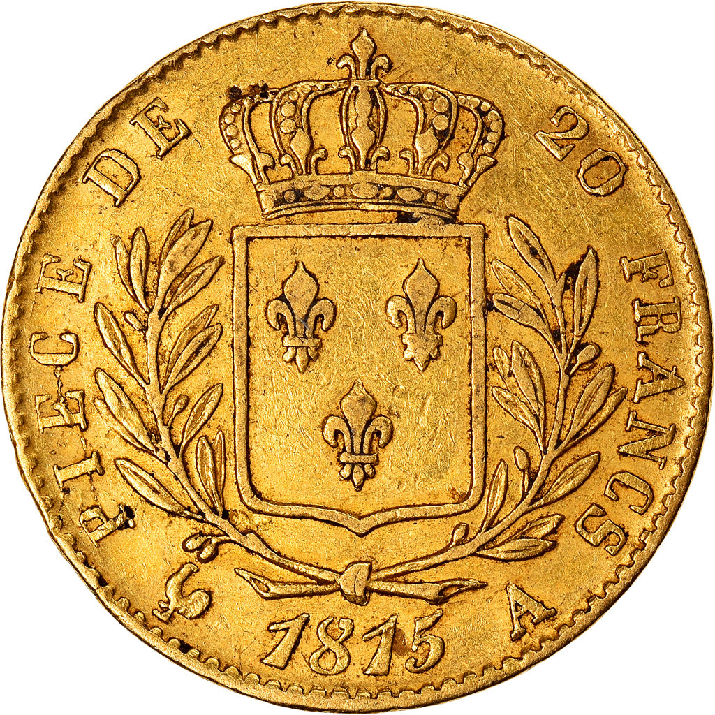 Monnaie, France, Louis XVIII, Louis XVIII, 20 Francs, 1815, Paris, TTB, Or