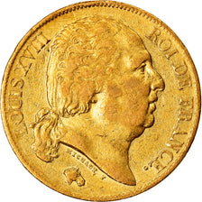 Coin, France, Louis XVIII, Louis XVIII, 20 Francs, 1819, Paris, EF(40-45), Gold