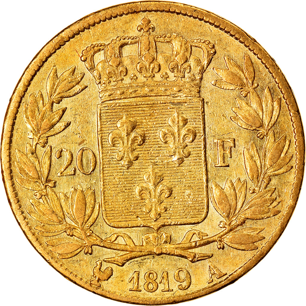 Coin, France, Louis XVIII, Louis XVIII, 20 Francs, 1819, Paris, EF(40-45), Gold