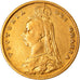 Monnaie, Grande-Bretagne, Victoria, 1/2 Sovereign, 1887, TTB, Or, KM:766