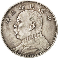CHINA, REPUBLIC OF, Dollar, Yuan, 1914, KM #329, EF(40-45), Silver, 39, 26.63