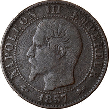 Moneda, Francia, Napoleon III, Napoléon III, 5 Centimes, 1857, Lyon, BC+