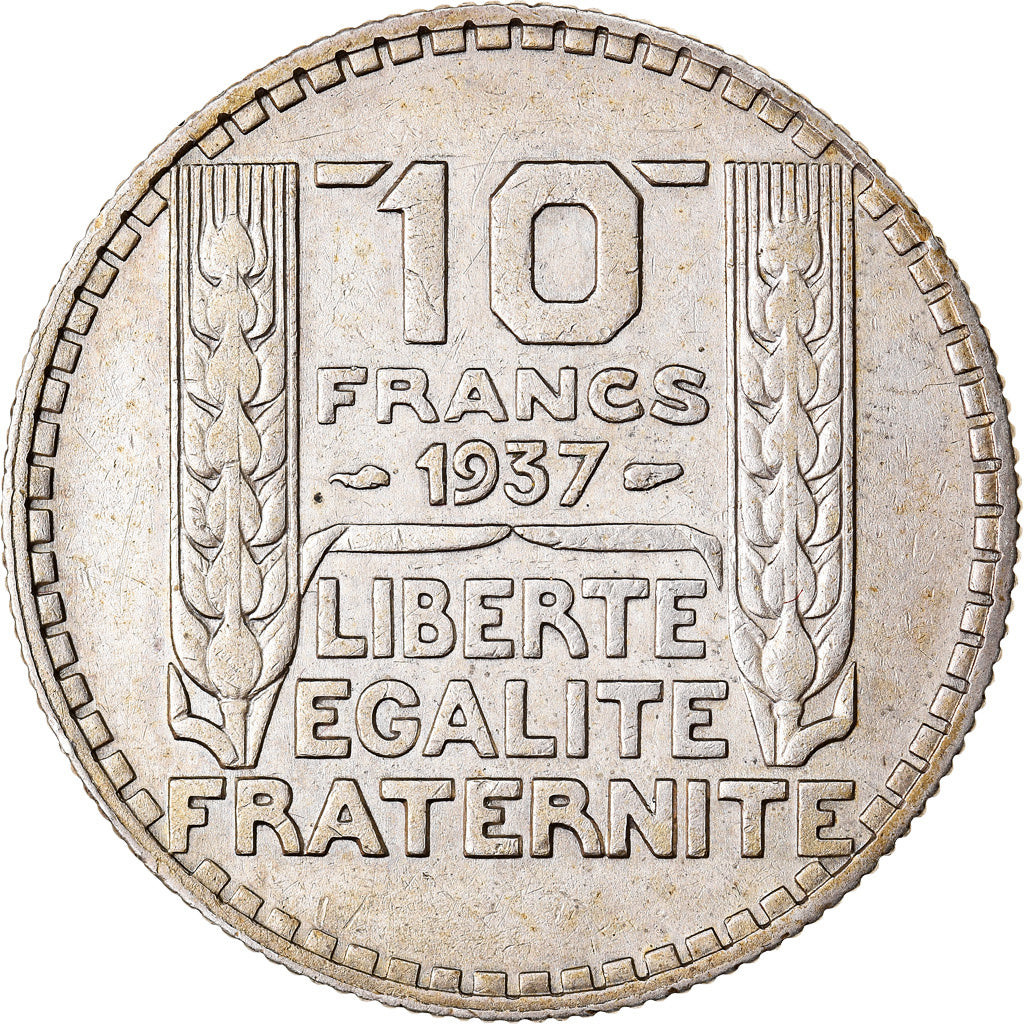 Coin, France, Turin, 10 Francs, 1937, Paris, EF(40-45), Silver, KM:878