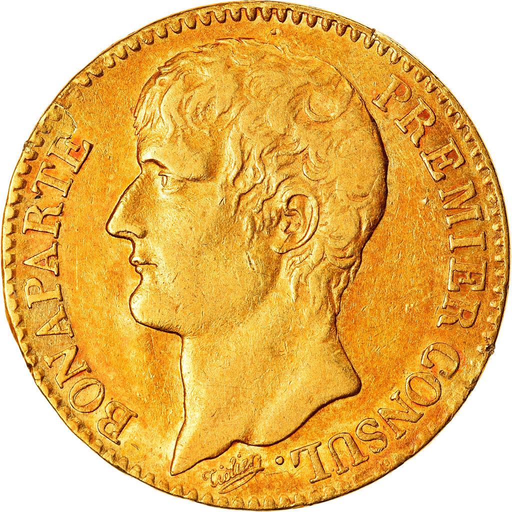 Coin, France, Napoleon I, 40 Francs, An 12 (1804), Paris, AU(50-53), Gold