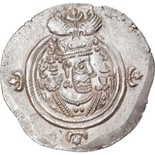 Moeda, Reis Sassânidas, Khusrau II, Drachm, Year 28, Ray, AU(55-58), Prata
