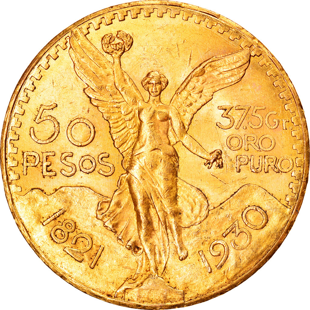 Moneda, México, 50 Pesos, 1930, Mexico City, EBC, Oro, KM:481