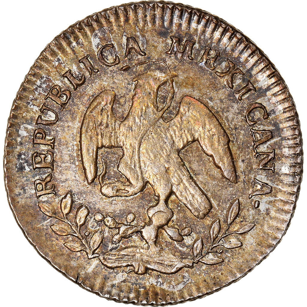Coin, Mexico, 1/2 Réal, 1868, Guanajuato, MS(60-62), Silver, KM:370.7