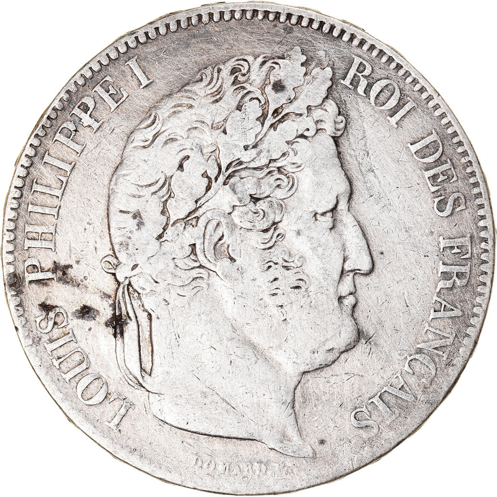 Munten, Frankrijk, Louis-Philippe, 5 Francs, 1833, Rouen, FR+, Zilver, KM:749.2