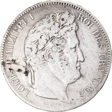 Munten, Frankrijk, Louis-Philippe, 5 Francs, 1833, Rouen, FR+, Zilver, KM:749.2
