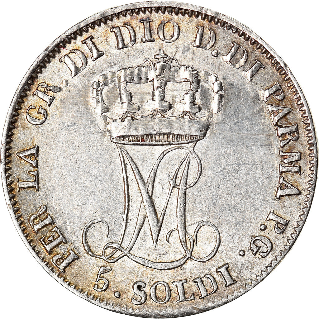 Moneda, Estados italianos, PARMA, Maria Luigia, 5 Soldi, 1815, Milan, EBC