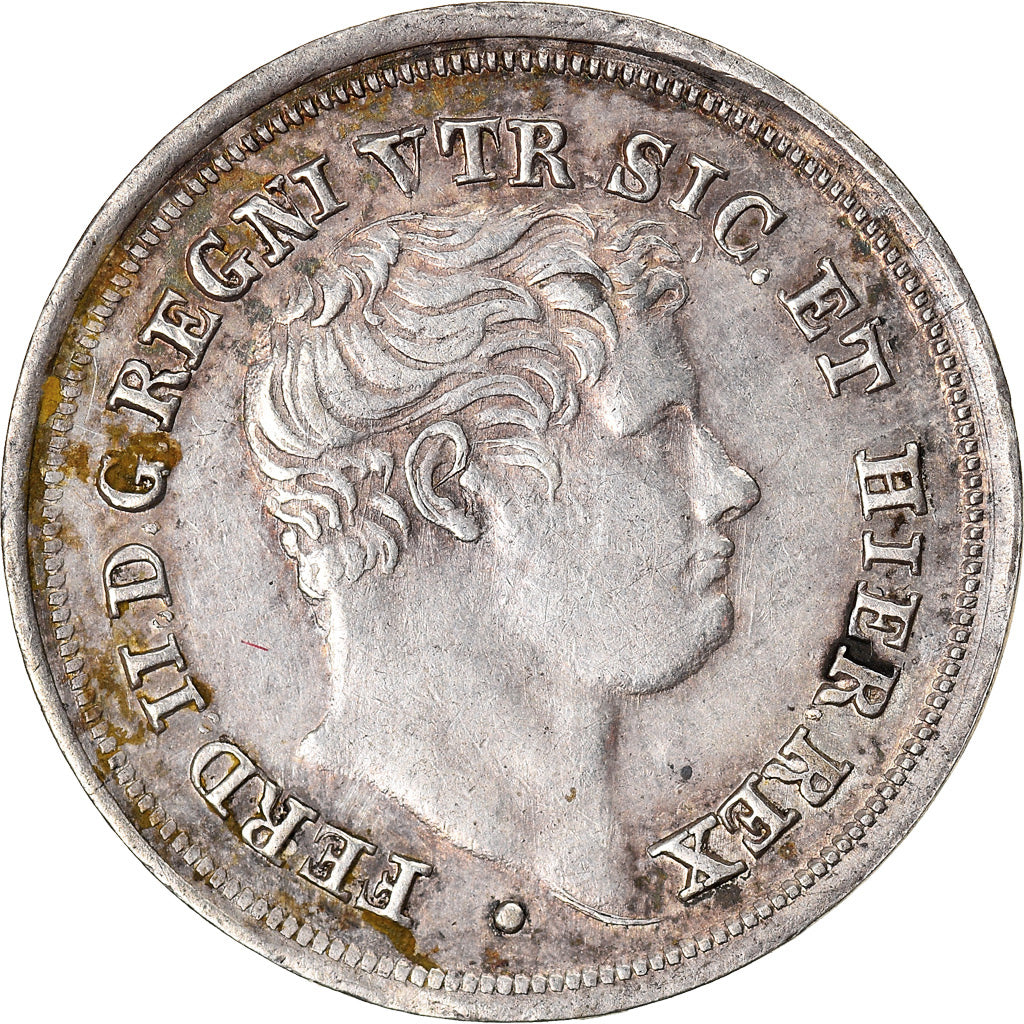Moneda, Estados italianos, NAPLES, Ferdinando II, 5 Grana, 1838, MBC+, Plata