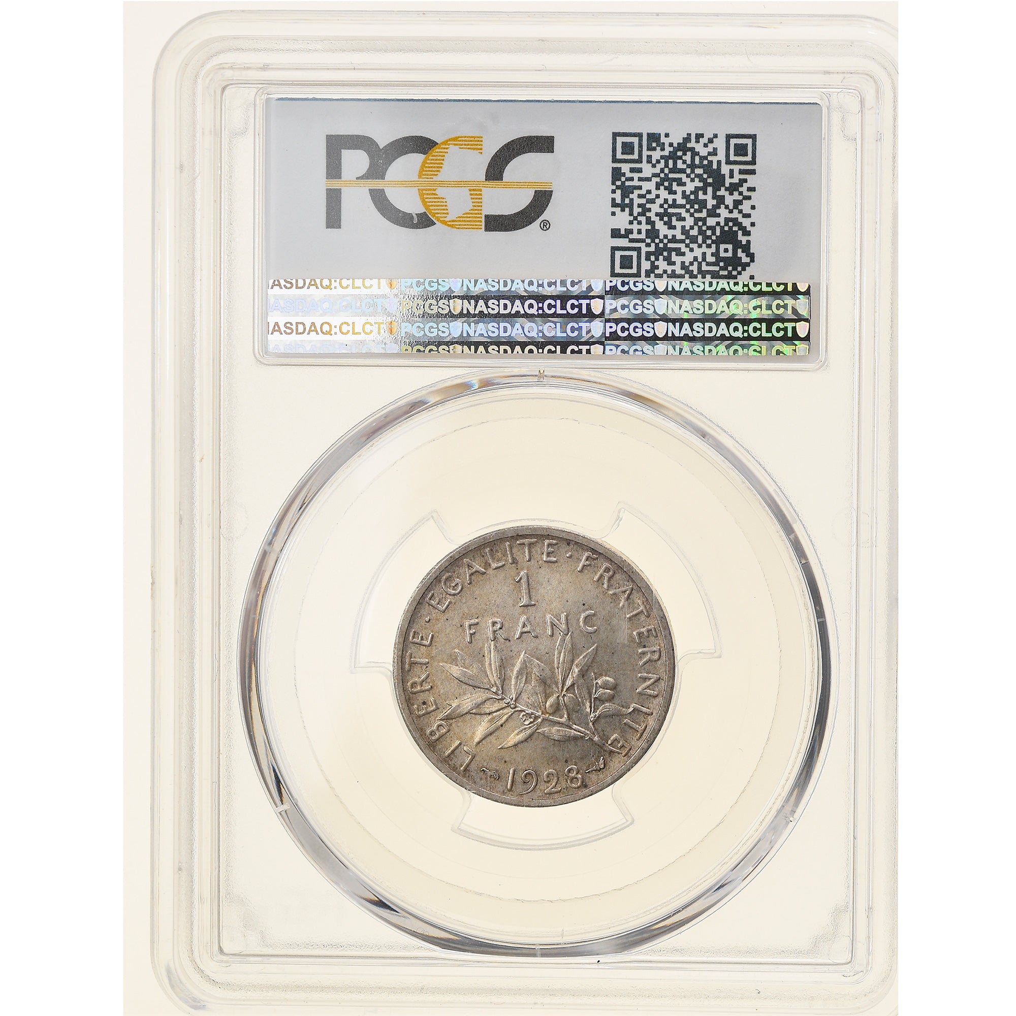 Coin, France, Semeuse, Franc, 1928, Paris, Piéfort, PCGS, SP64, MS(64), Silver