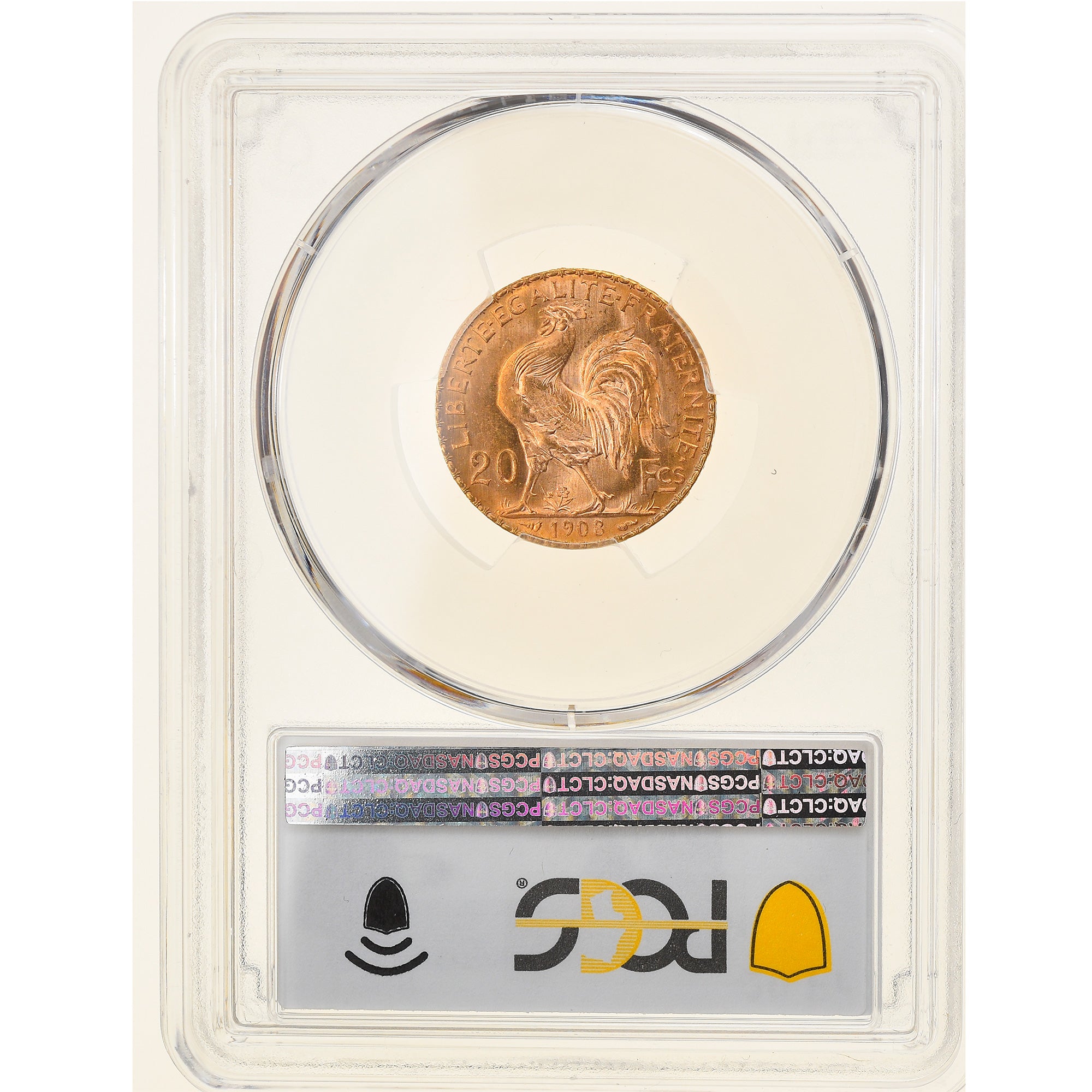 Coin, France, Marianne, 20 Francs, 1908, Paris, PCGS, MS66, MS(65-70), Gold