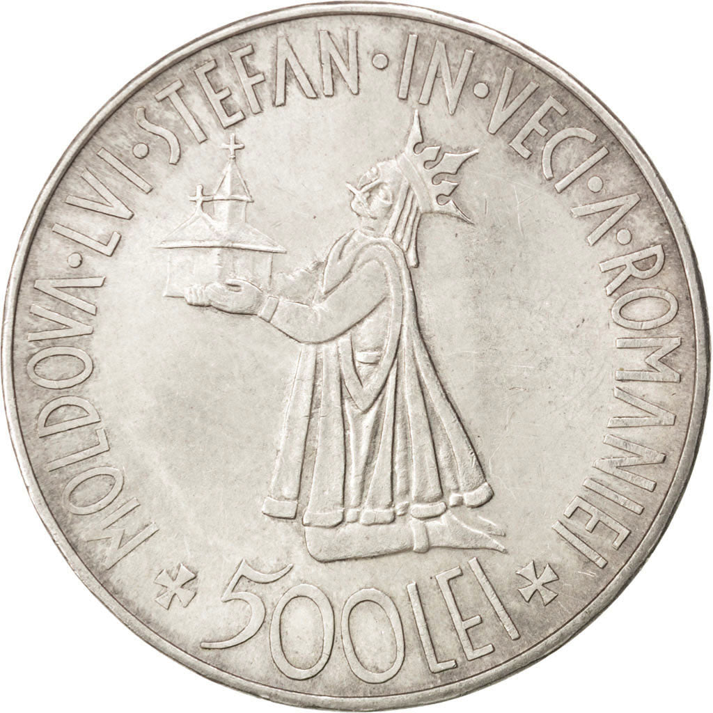 Coin, Romania, Mihai I, 500 Lei, 1941, AU(55-58), Silver, KM:60