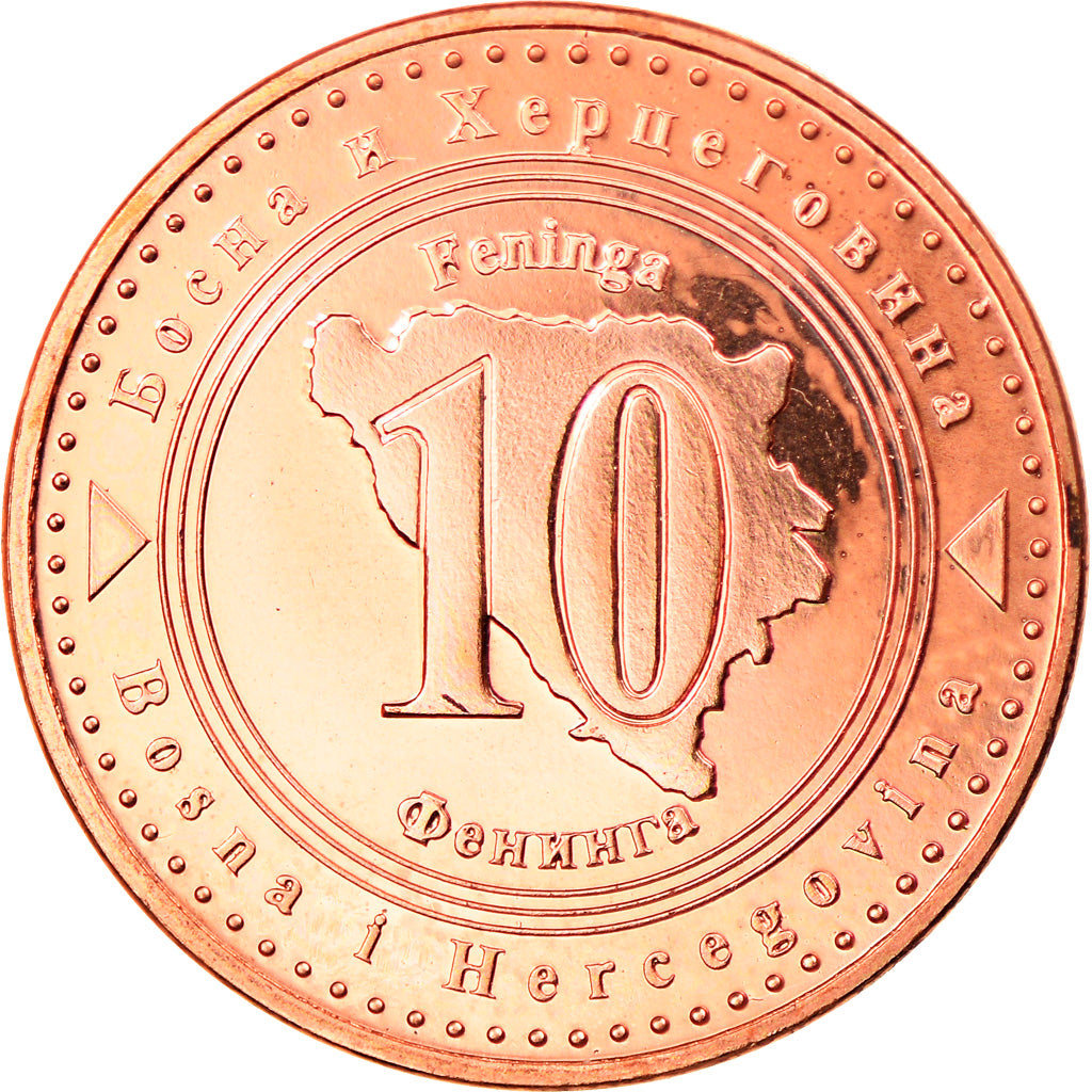 Munten, Bosnië - Herzegovina, 10 Feninga, 2000, British Royal Mint, FDC, Copper